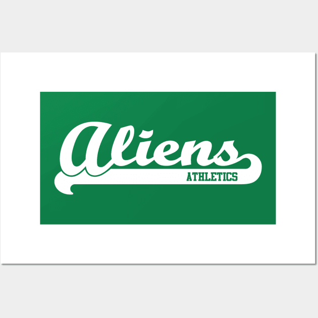 Aliens Athletics Wall Art by LefTEE Designs